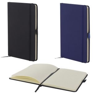 STERUN A5 Lined Paper Notebook with PU Leather Cover, Pen Loop & Elastic Closure Ideal for Home, School, Office Notes 160 Pages