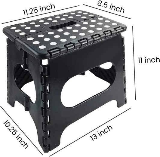 Sterun 11Inch Folding Step Stool With Carry Handle For Kids, Adults