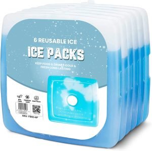 Sterun Reusable Ice Pack Slim & Lightweight Freezer Cold Packs for Lunch Boxes, Coolers & Camping