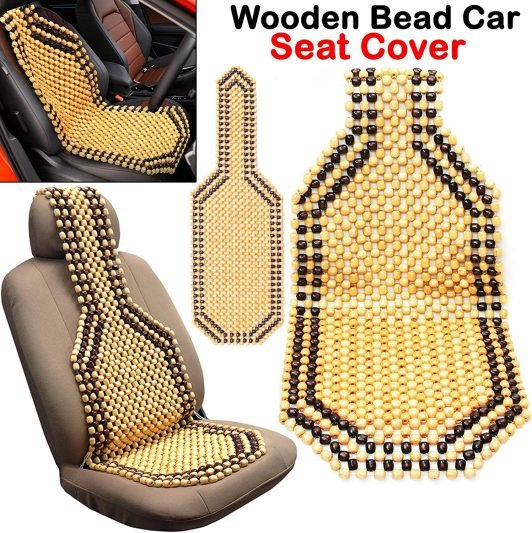 Wooden Beaded Seat For Car/Van/Tax | beaded car seat covers