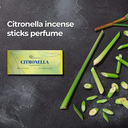 Seasons 50 Citronella Incense Sticks for Home, Kitchen, Outdoors, Bars, Office, Gift and more