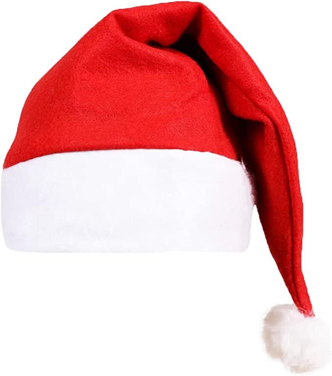 Sterun Red Velvet Stocking with Fur Trim, Felt Backing & Strong Hanging Loop for Christmas Decoration & Gifts Storage