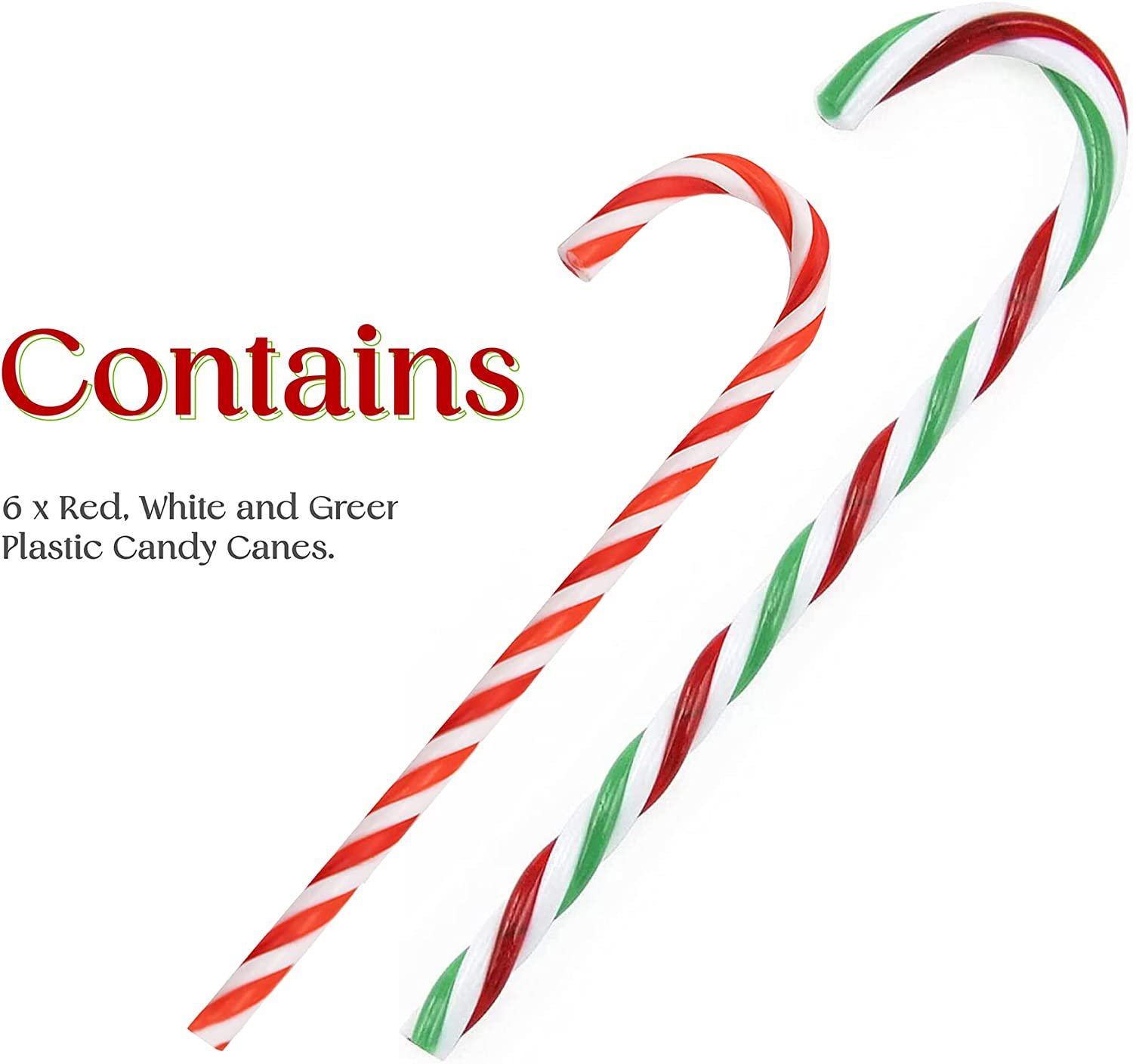 STERUN Strong Plastic 30 Cm Candy Cane Ornament Ideal For Decoration Christmas Tree, Home & Office Indoor, Outdoor Pack Of 2